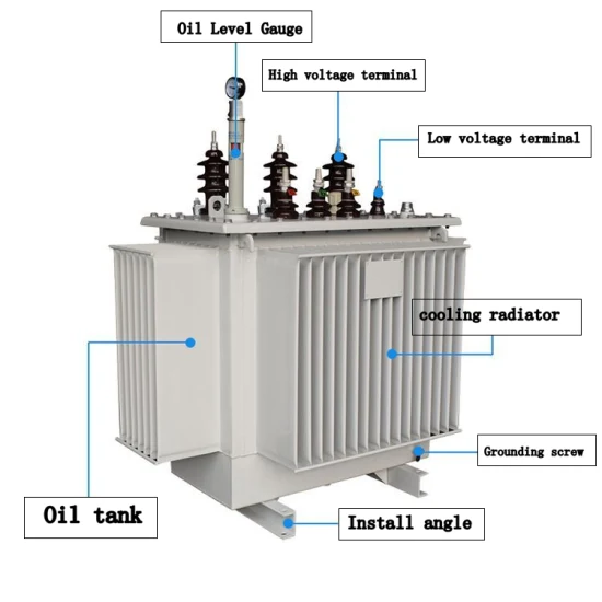 Transformador de transmissão/distribuição de energia trifásico S11 30kVA-20000kVA 6kv-35kv imerso em óleo (preenchido com fluido)