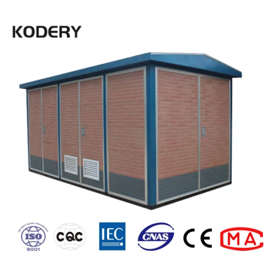 Subestação elétrica compacta tipo caixa externa móvel pré-fabricada Kodery